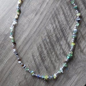 Fairy- Green and Brown Butterfly Beaded Charm Necklace